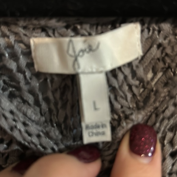 Joie Gray Textured Cable Knit Pullover Sweater Women’s Large - Picture 4 of 6